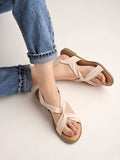 Cross Strap Flat Sandals For Women & Girls