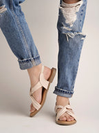 Cross Strap Flat Sandals For Women & Girls
