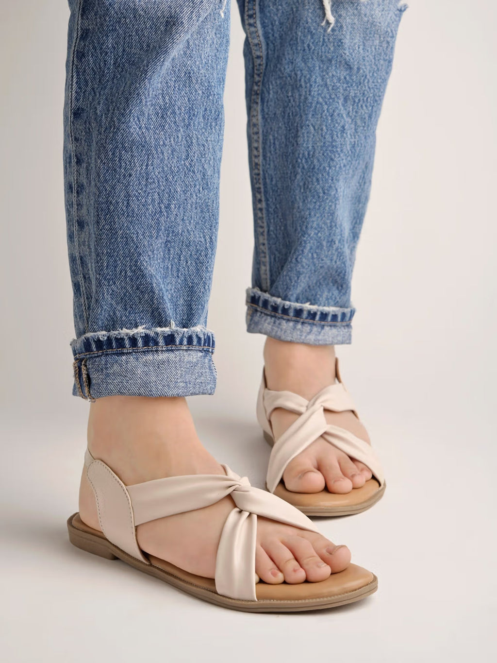 Cross Strap Flat Sandals For Women & Girls