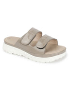 Grey Casual Velcro Women Comfort Sandals