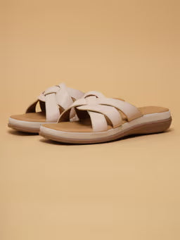Liam Cream Comfort Platform Sandals