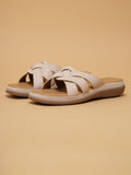 Cream Comfort Platform Sandals