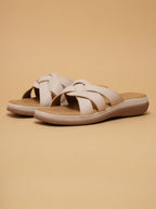 Cream Comfort Platform Sandals
