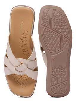 Liam Cream Comfort Platform Sandals