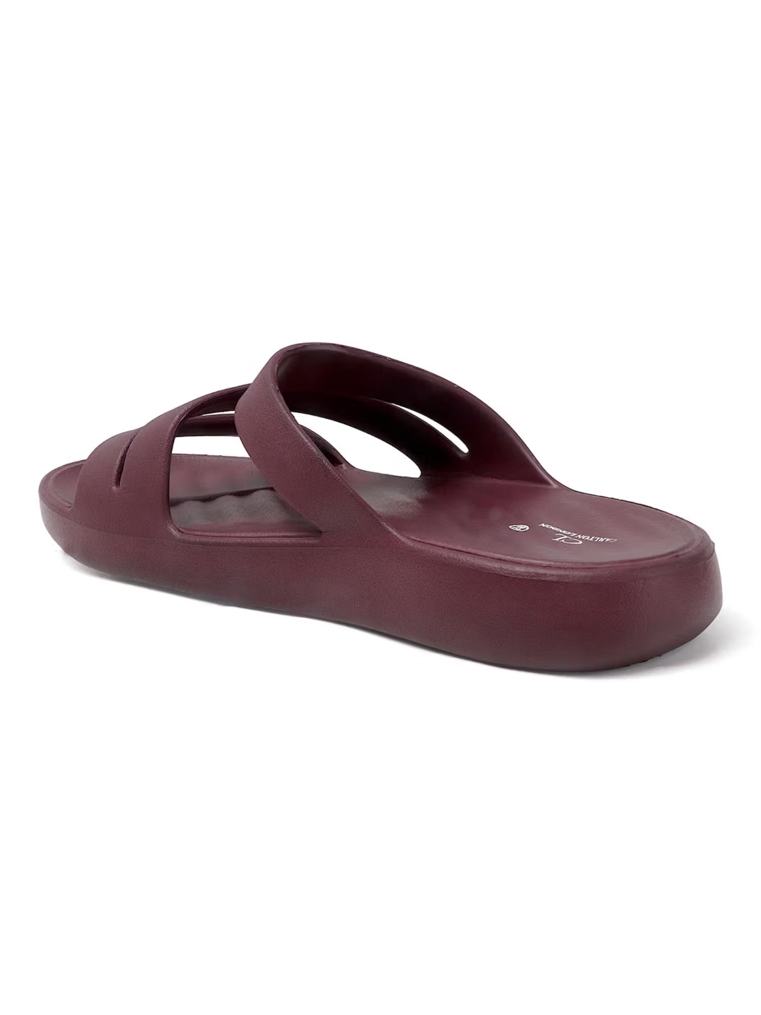 Women Wine Three-Strap Platform Comfort Sandals