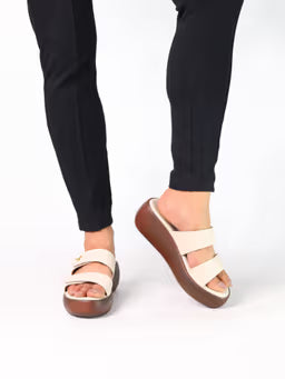 Terila Cream Flatform Heels