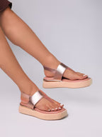 Pink Flatform Sandals