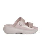 Womens Beige Slide Sandals