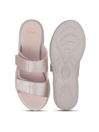 Women Beige Slide Sandals