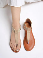 Women's Ethnic Style T-Strap Sandals