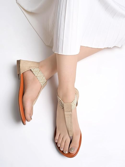 Women's Ethnic Style T-Strap Sandals