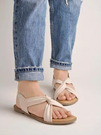 Cross Strap Flat Sandals For Women & Girls