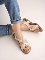 Cross Strap Flat Sandals For Women & Girls