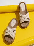Women Cream Casual Sandals