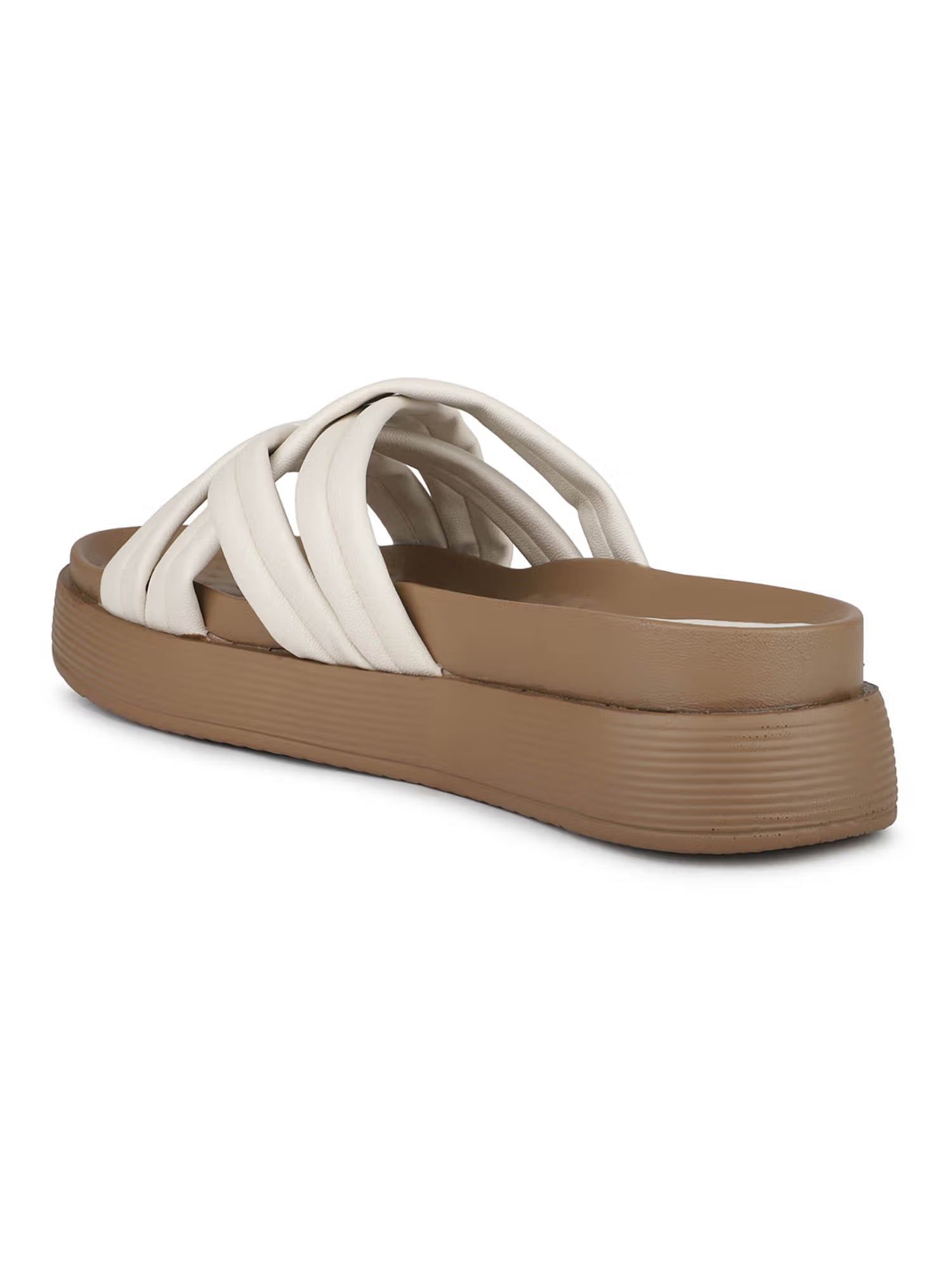 Women Cream Casual Sandals