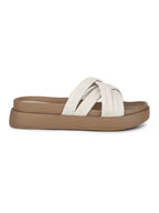 Women Cream Casual Sandals