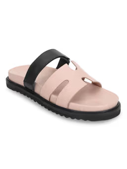 Pink Solid Sandals