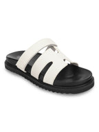 Women White Solid Sandals