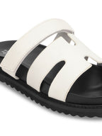 Women White Solid Sandals