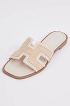 Cream Raffia Sandals
