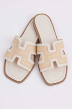 Cream Raffia Sandals