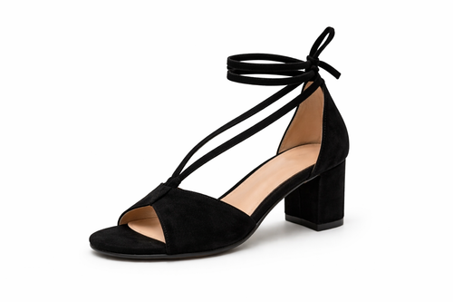 Women Ankle-Wrap Block Heel Sandal