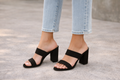 Woman Heels Soft Sandal Black