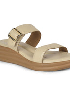 Women Beige Wedge Sandals