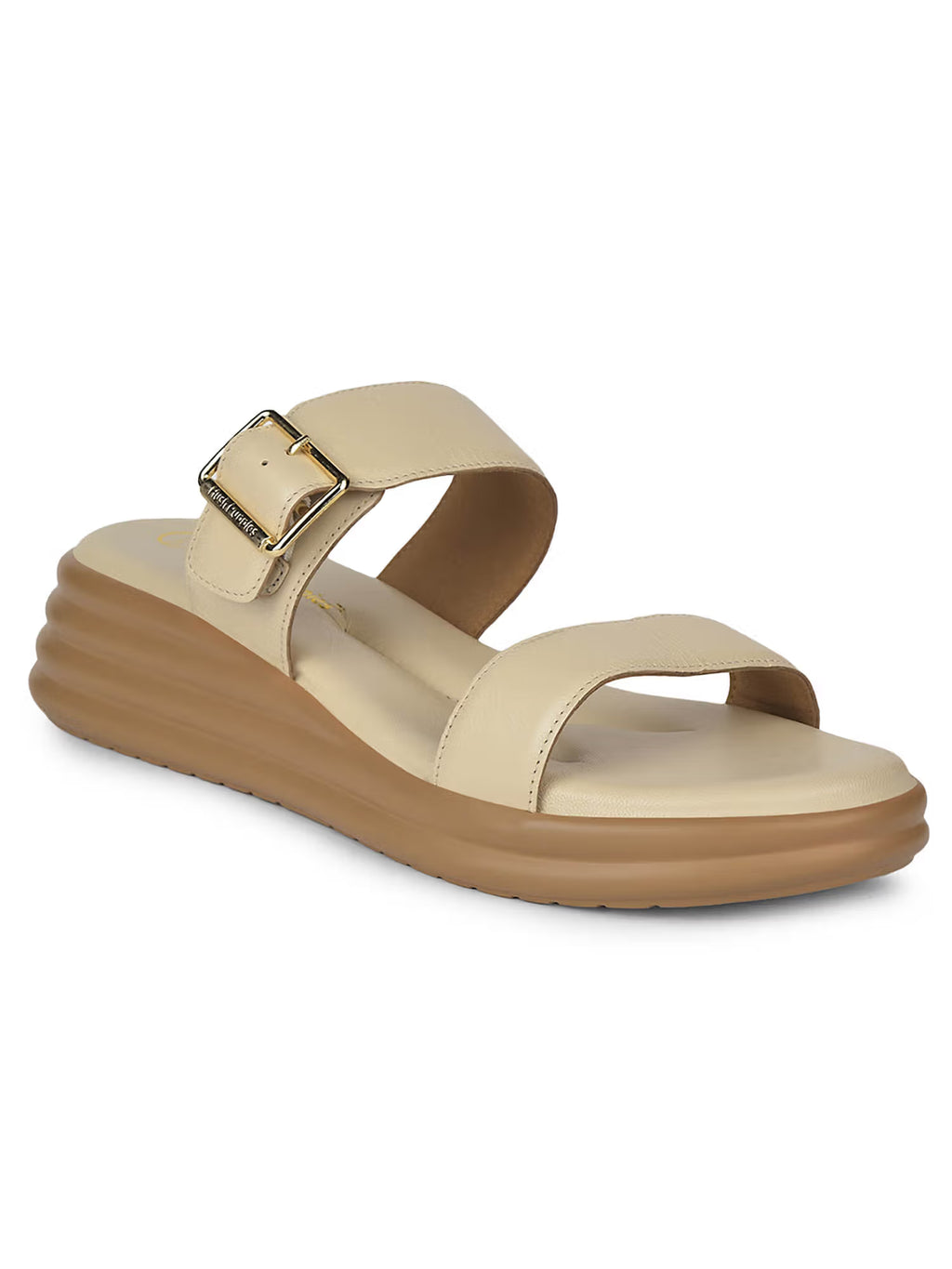Women Beige Wedge Sandals