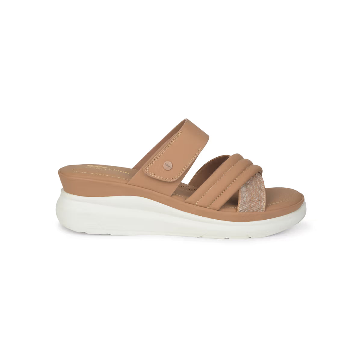 Women Casual Tan Slip-On Sandals