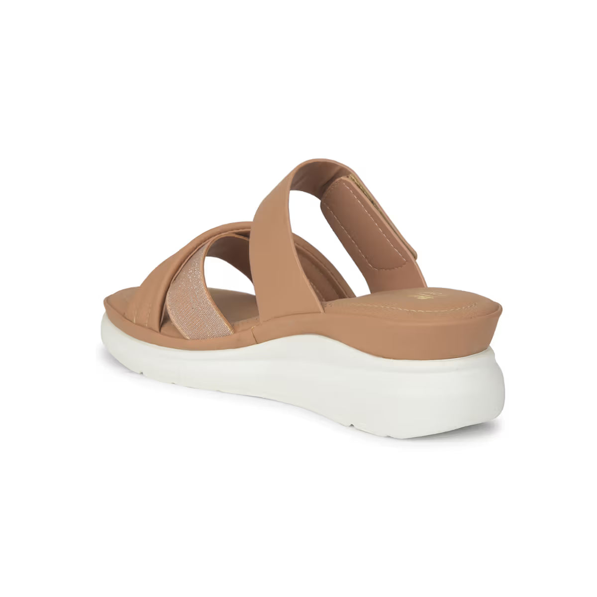 Women Casual Tan Slip-On Sandals