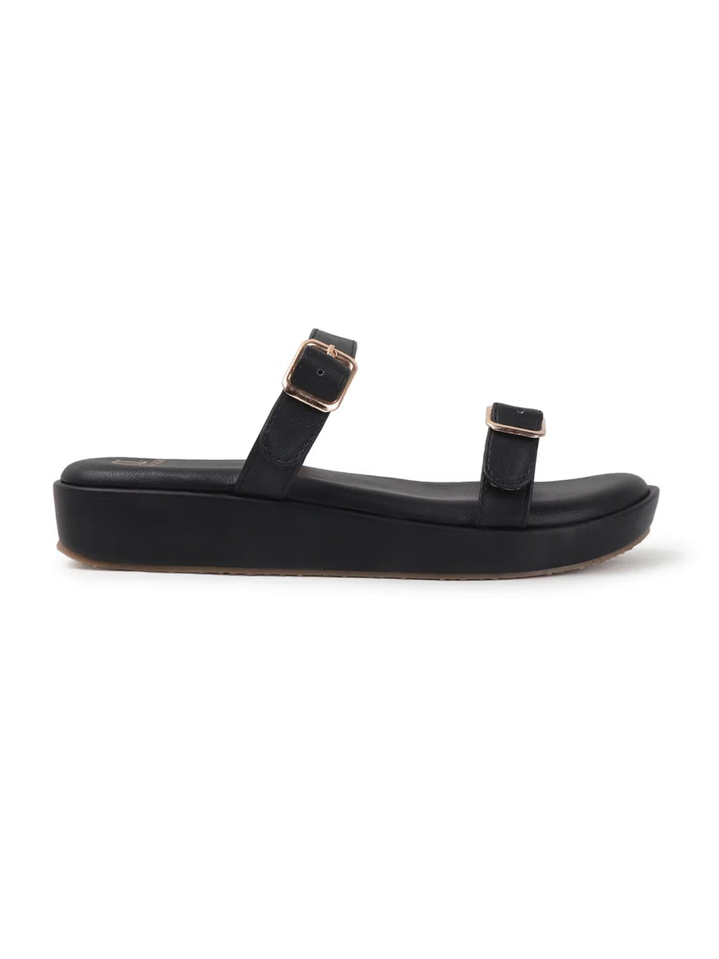 Women's Double-Strap Buckle Platform Sandals