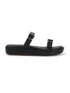 Women's Double-Strap Buckle Platform Sandals