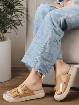 Stylish Everyday Women's Buckle Slides Sandals