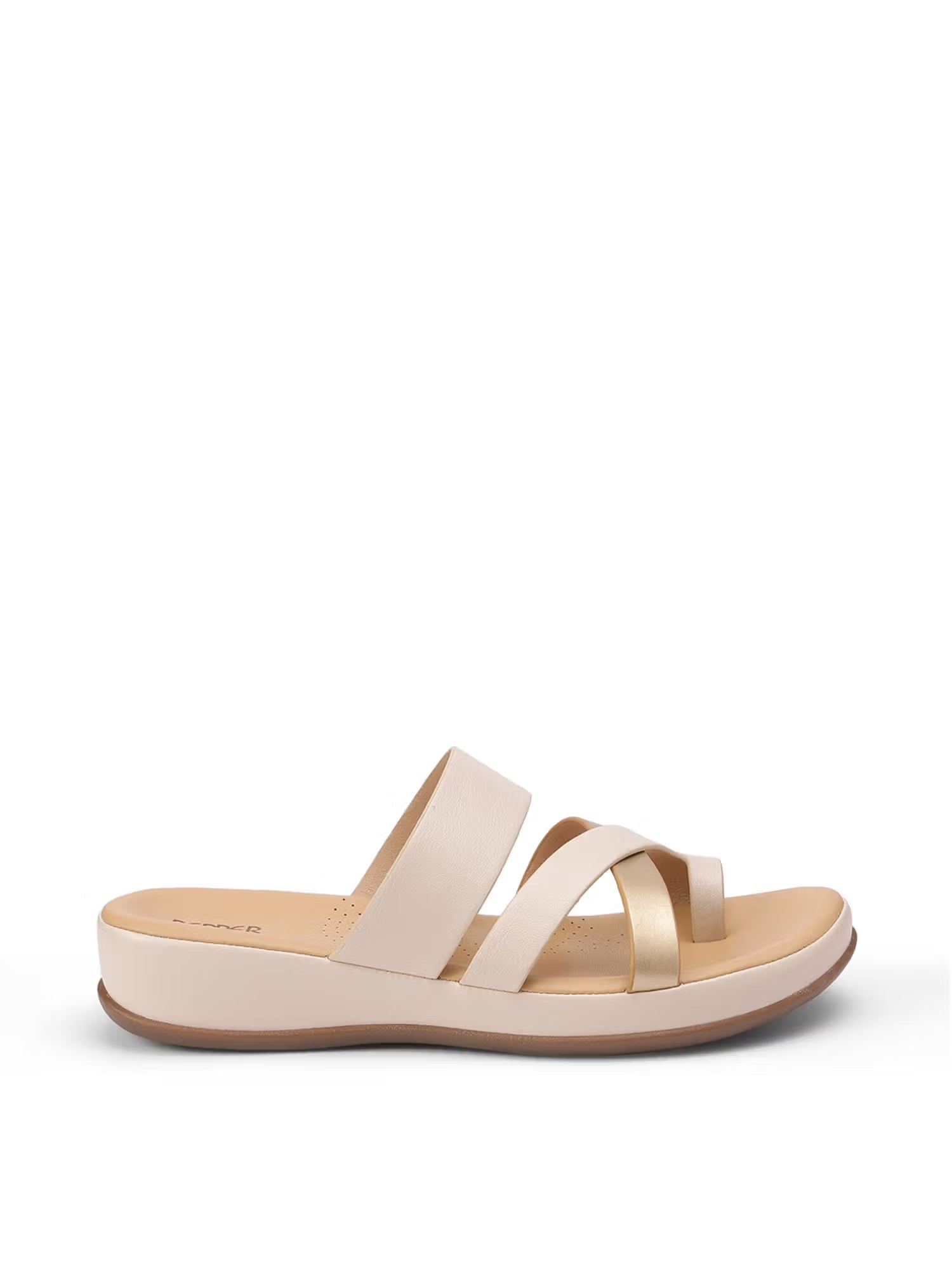 Women Slip On One Toe Sandal - Cream