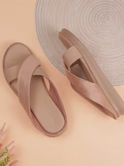 Women Peach Open Casual Sandals