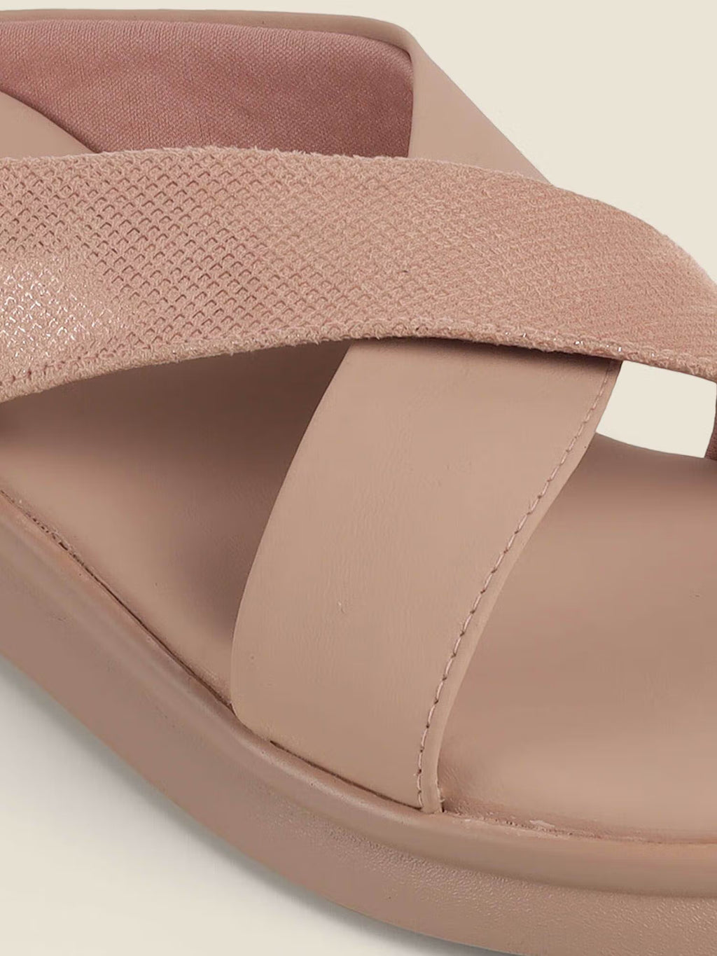 Women Peach Open Casual Sandals